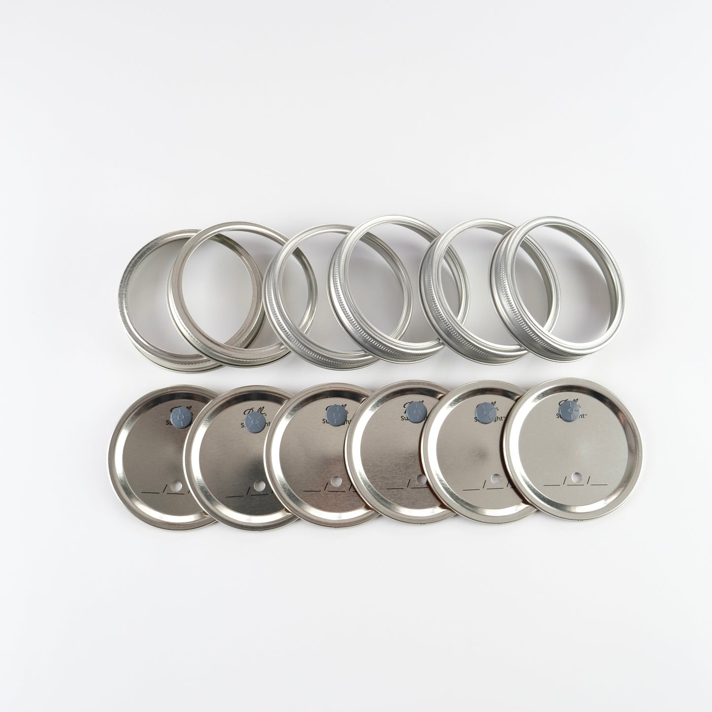 Wide-Mouth Vented & Plugged Jar Lids (Set of 6)